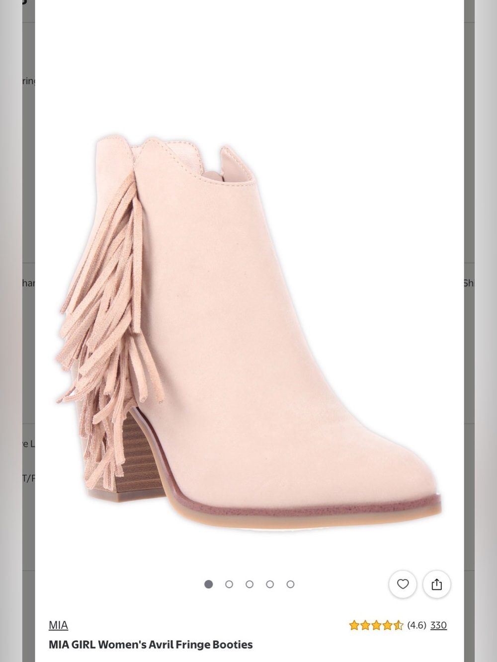 MIA Girl Women’s Avril Suede Fringe Ankle Boots
